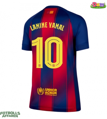 Barcelona Lamine Yamal #10 Hemmatröja Kvinnor 2025-26 Kortärmad